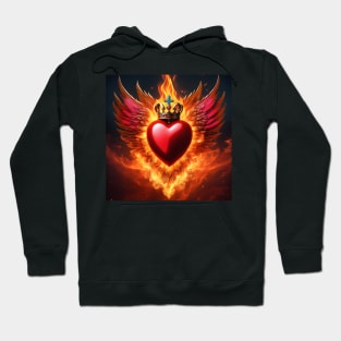 Sacred Heart in Flames Hoodie